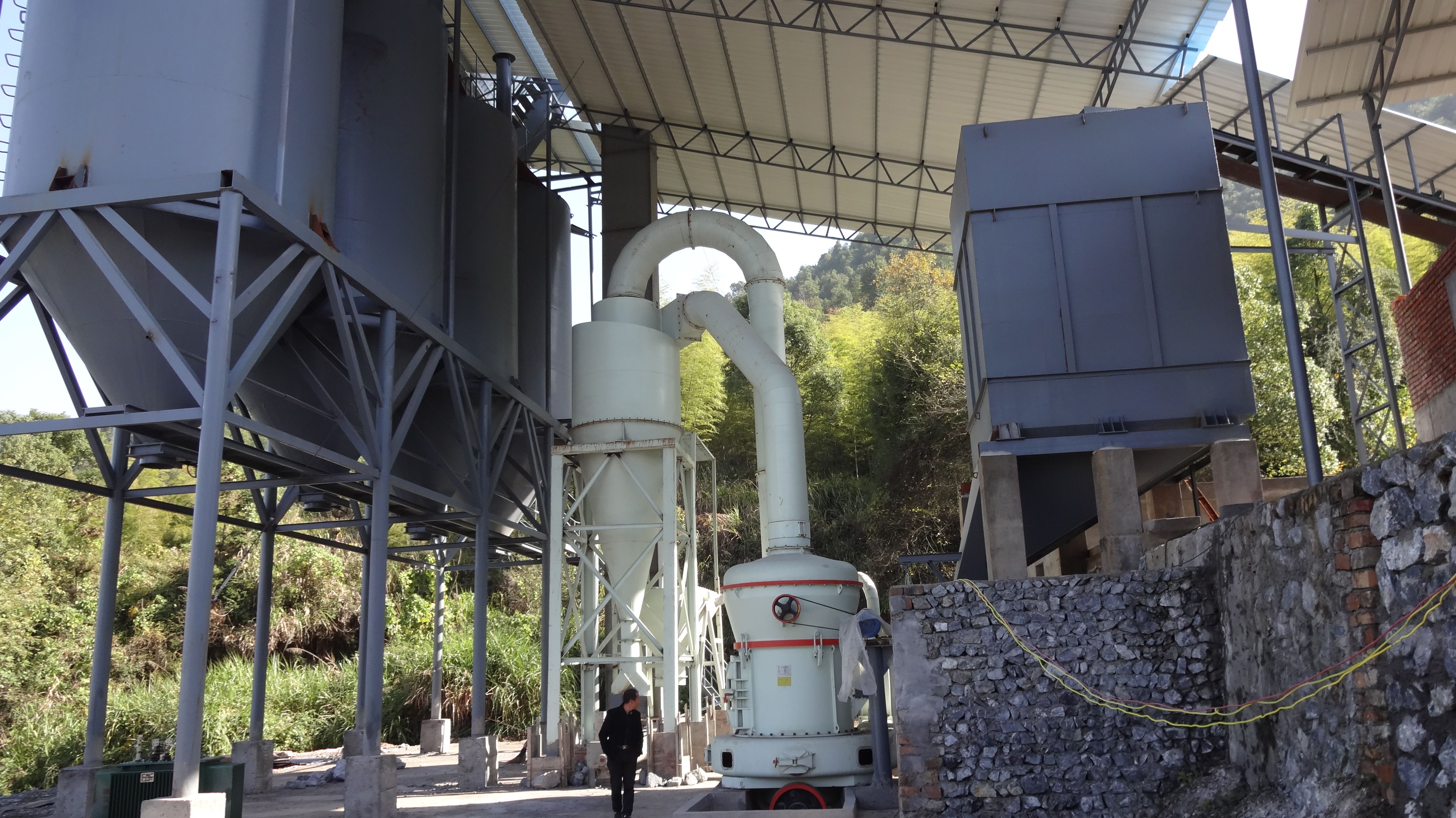 limestone powder making working site
